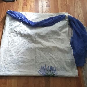 Blue Floral Shower Curtain